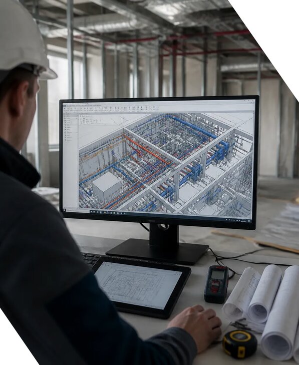 Создание BIM модели инженерных сетей для объектов в Алексине